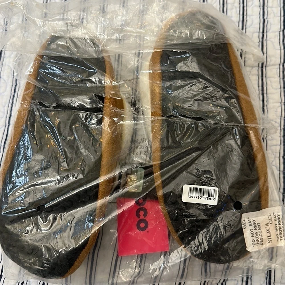 NWT NFL NY Giants Size XL (7-8) Kid's Youth Faux Fur Slippers Moccasins by FOCO
